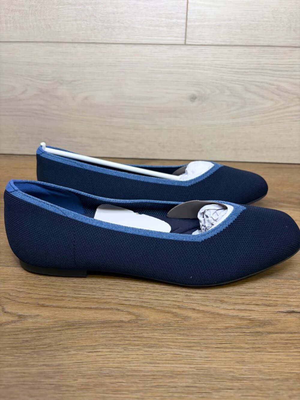EASY SPIRIT Norene Dark Blue Knit Elastic Slip On Ballet Flats 10M